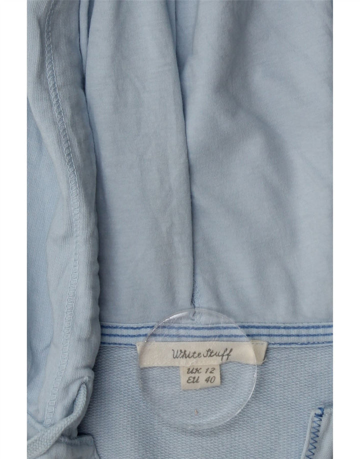 Женский джемпер с капюшоном WHITE STUFF UK 12, средний синий хлопок