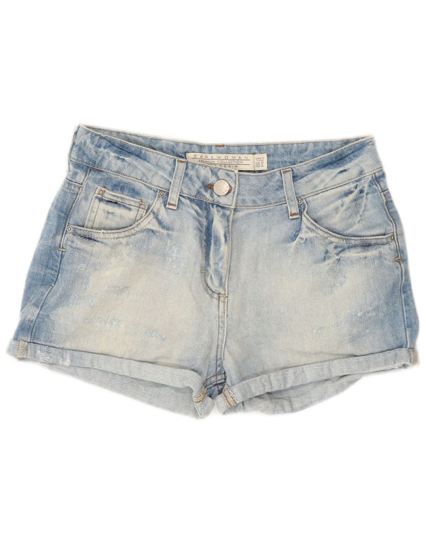 Женские джинсовые шорты Zara EU 36 XS W26 Синие