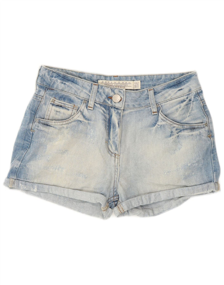 Женские джинсовые шорты Zara EU 36 XS W26 Синие