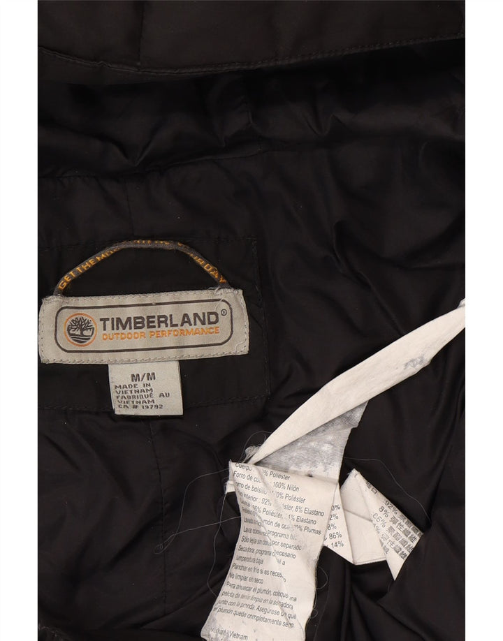 Женское стеганое пальто с капюшоном Timberland UK 14, средний черный полиэстер