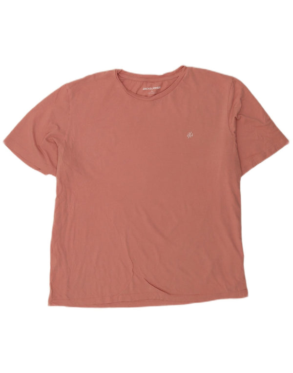 Мужская футболка Jack & Jones Top 2XL, розовый хлопок