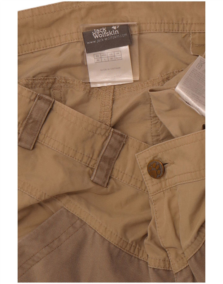 Мужские шорты-бермуды JACK WOLFSKIN W34, большие коричневые, хлопковые с цветными блоками