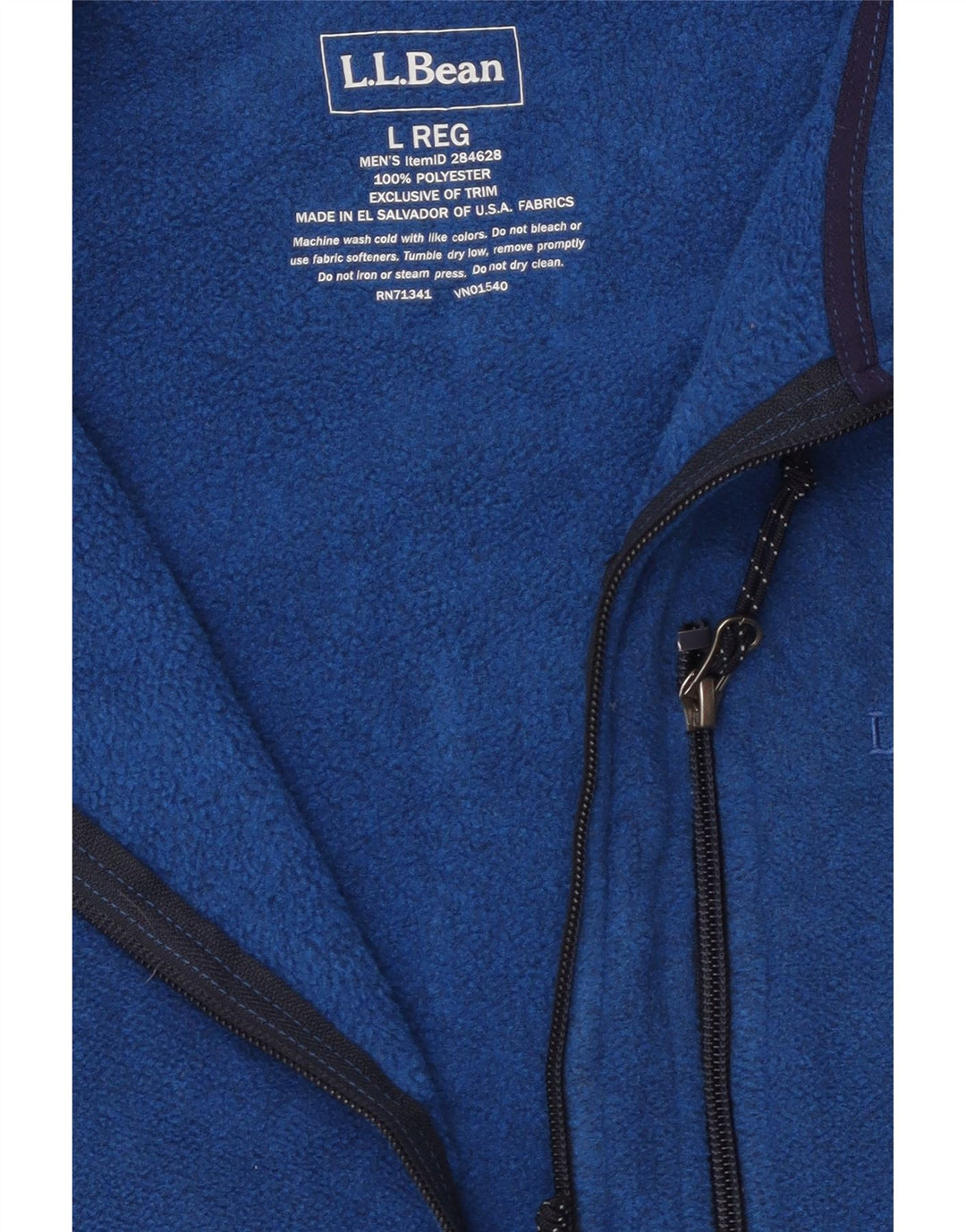 Мужской флисовый жилет L.L.Bean UK 40, большой синий полиэстер