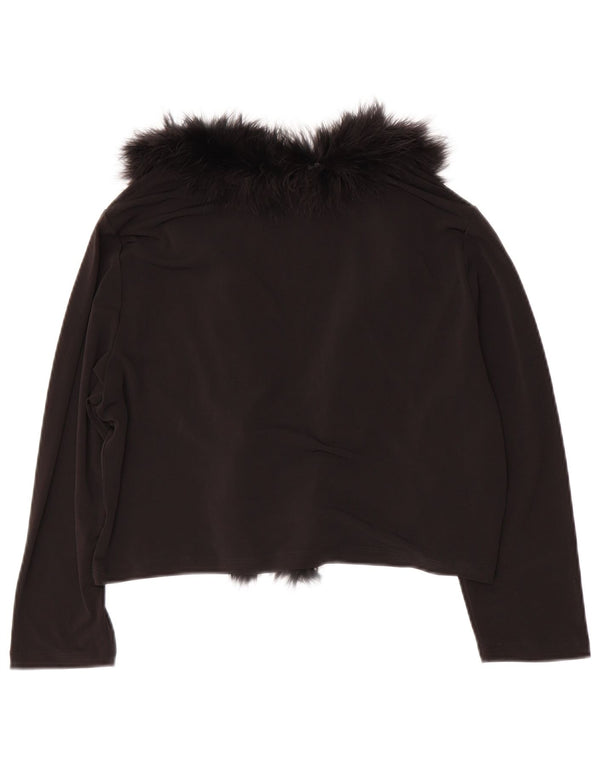 Женское болеро с рукавами 3/4 CALVIN KLEIN, UK 14, большой черный полиэстер