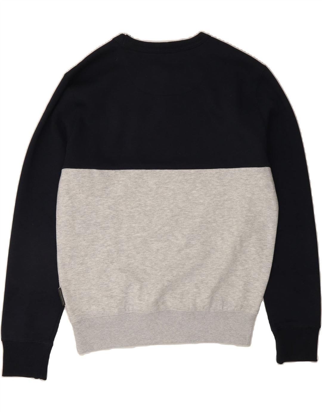 FRENCH CONNECTION Mens Sweatshirt Jumper Medium Navy Blue Colourblock Vintage French Connection and Second-Hand French Connection from Messina Hembry 