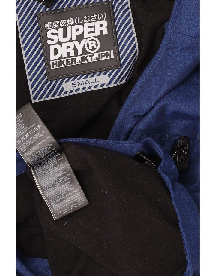 Мужская ветровка с капюшоном Superdry UK 36, маленький темно-синий полиэстер