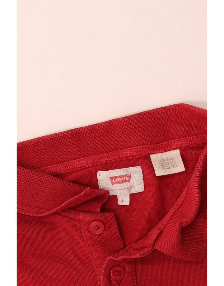 Мужская рубашка-поло Levi's, большая красная хлопковая