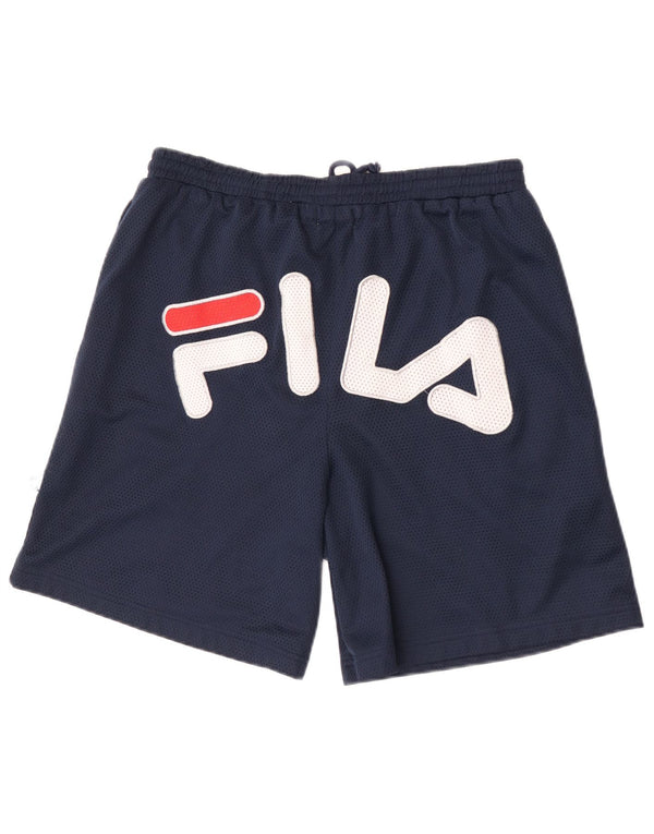 Fila Мужские спортивные шорты с рисунком XL W38 L6 Темно-синие полиэстер