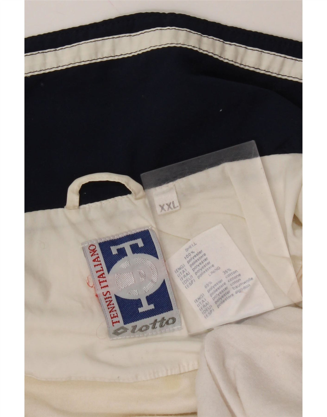 LOTTO Мужской спортивный костюм верхняя куртка 2XL белый полиэстер с цветными блоками