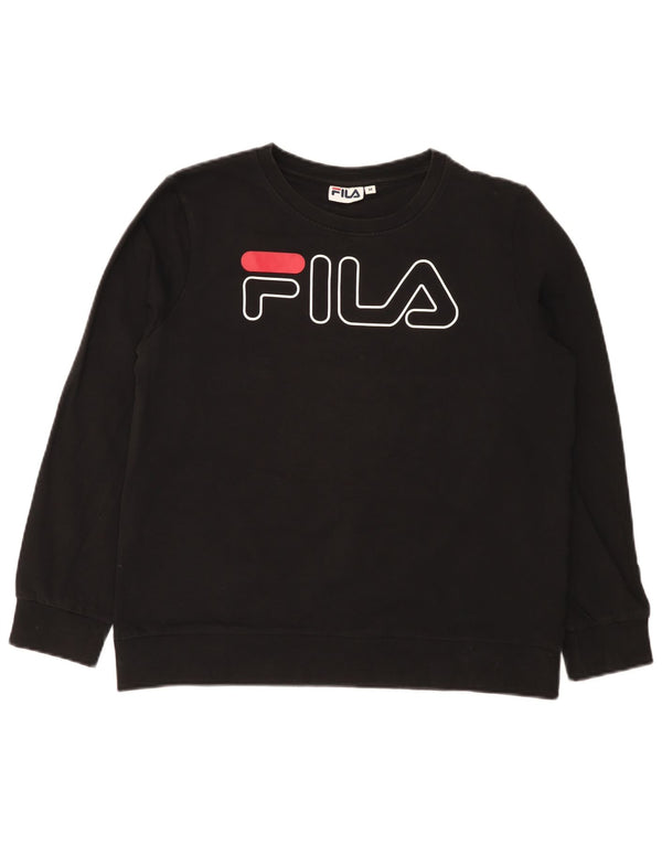 Женский свитер с рисунком Fila UK 14, средний черный