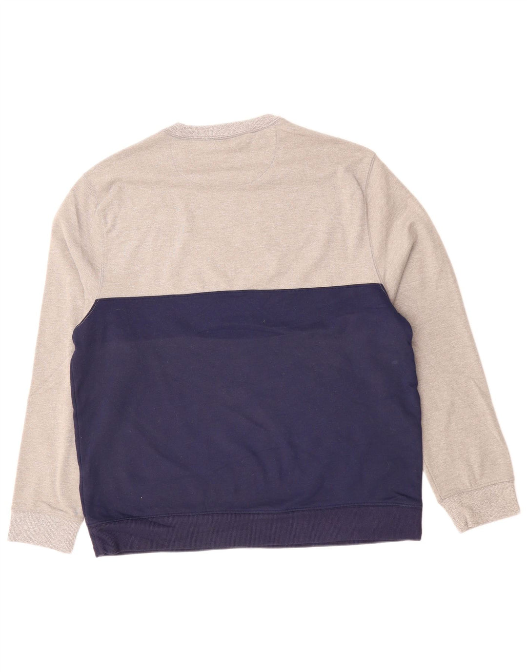 IZOD Mens Sweatshirt Jumper Large Navy Blue Colourblock Polyester Vintage Izod and Second-Hand Izod from Messina Hembry 