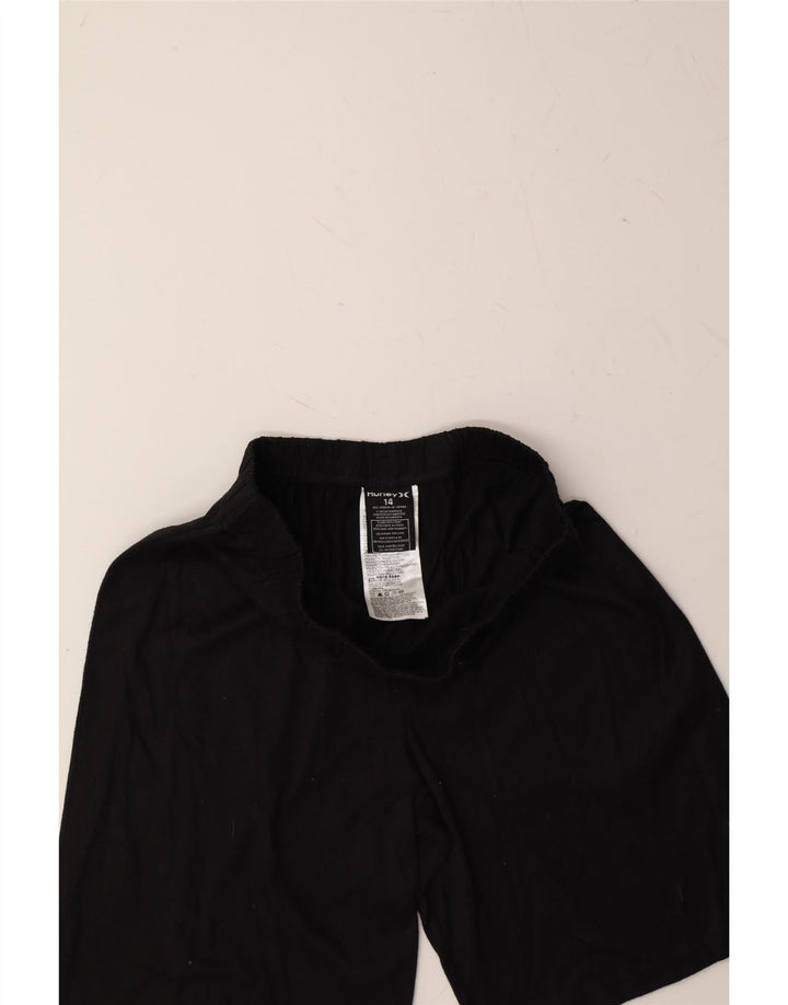 HURLEY Boys Sport Shorts 13-14 Years  Black Polyester Vintage Hurley and Second-Hand Hurley from Messina Hembry 
