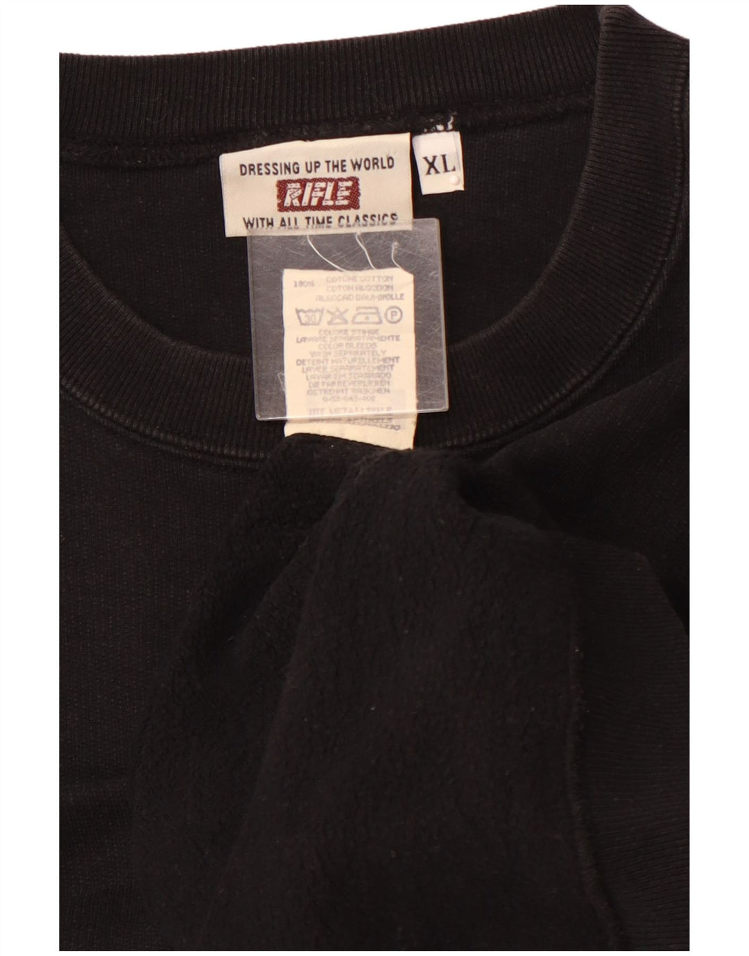 Мужской свитер RIFLE, джемпер XL, черный, хлопок