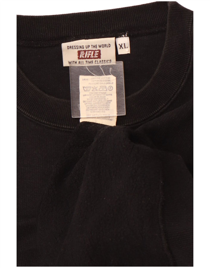 Мужской свитер RIFLE, джемпер XL, черный, хлопок