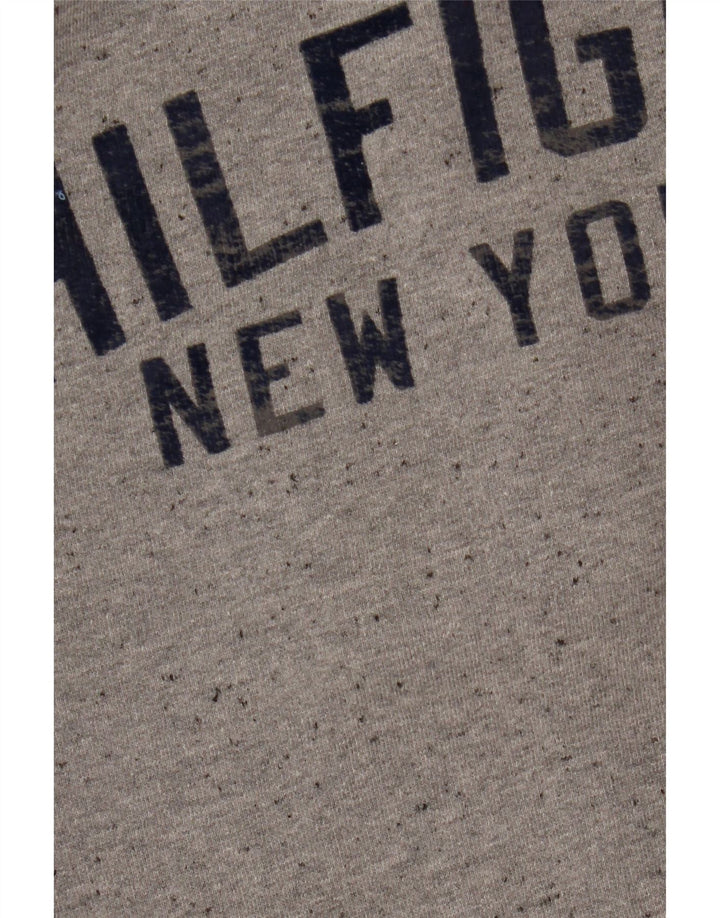 TOMMY HILFIGER Женский винтажный свитер-свитер UK 16, большой серый цвет