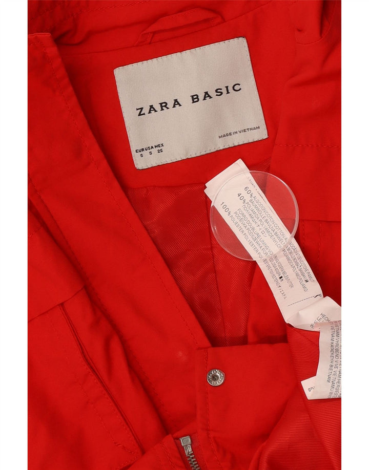 Женская куртка в стиле милитари Zara UK 10, маленький красный хлопок