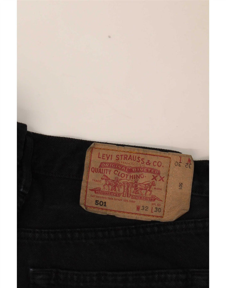 Женские прямые джинсы Levi's 501 W32 L30, черный хлопок