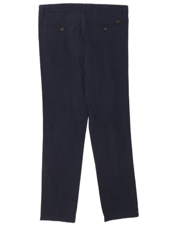Jack & Jones Mens Slim Chino Trousers W32 L32 Navy Blue Cotton