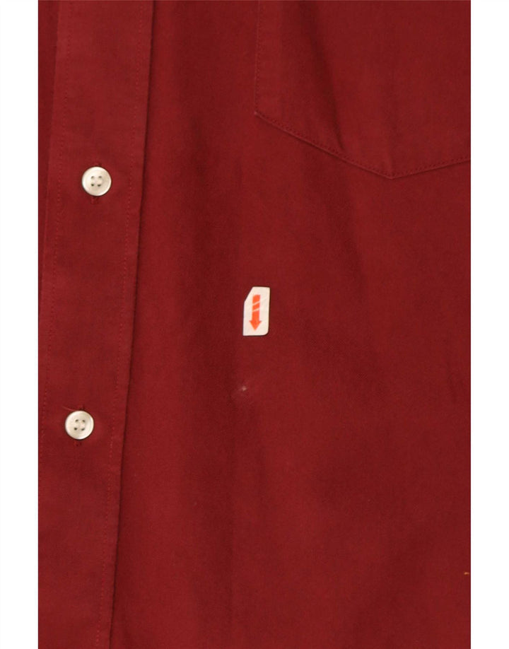 Мужская рубашка с коротким рукавом Fred Perry XL, темно-бордовый хлопок