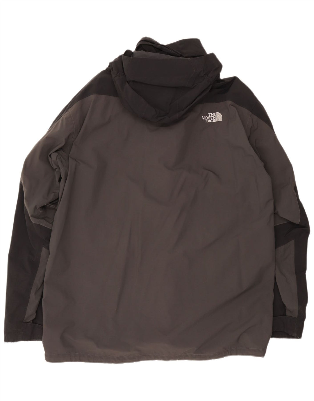 Мужская дождевик с капюшоном The North Face UK 44 2XL Серый полиэстер с цветными блоками