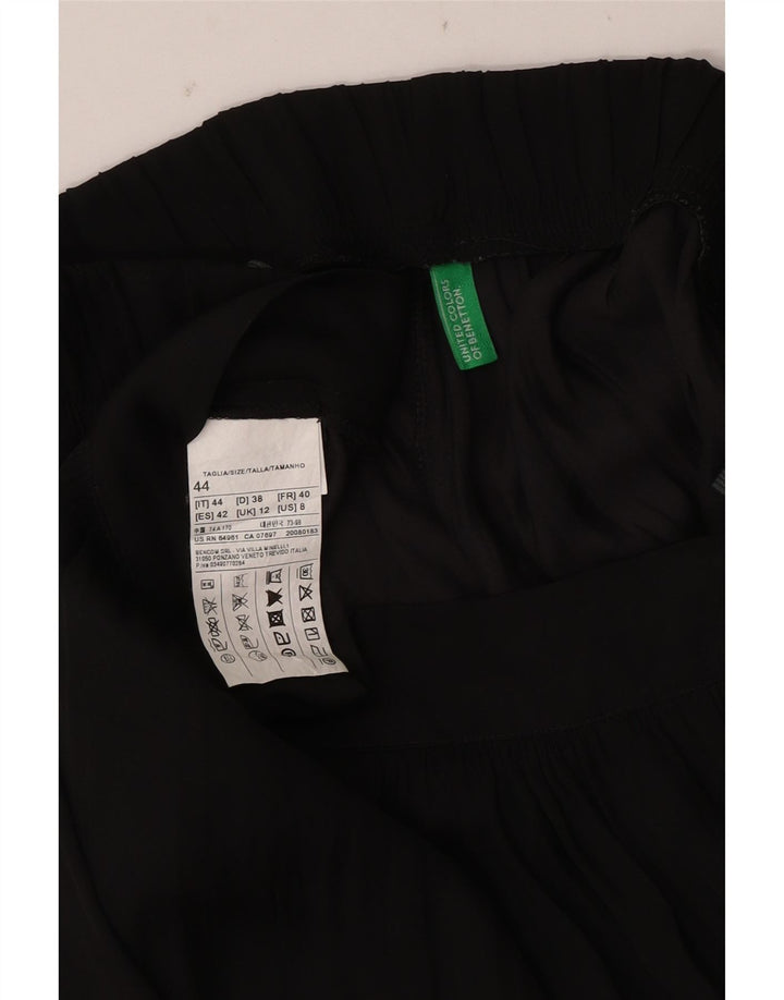 Женские брюки чинос Benetton UK 12 Medium W34 L26, черный полиэстер