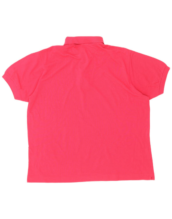 Мужская рубашка-поло Lacoste, размер 7, 2XL, розовый хлопок