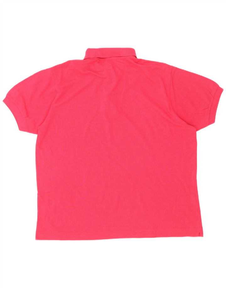 Мужская рубашка-поло Lacoste, размер 7, 2XL, розовый хлопок