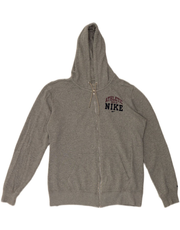 Женский свитер с капюшоном на молнии Nike UK 18 XL, серый хлопок