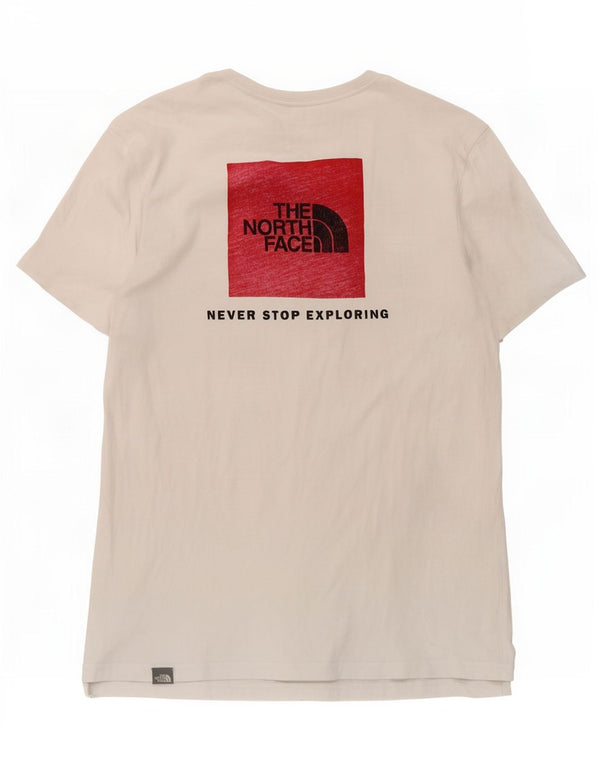 Мужская футболка с рисунком The North Face, хлопковый топ среднего размера, белый
