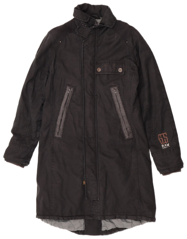 G-Star Womens Windbreaker Coat UK 40 Large Black Cotton