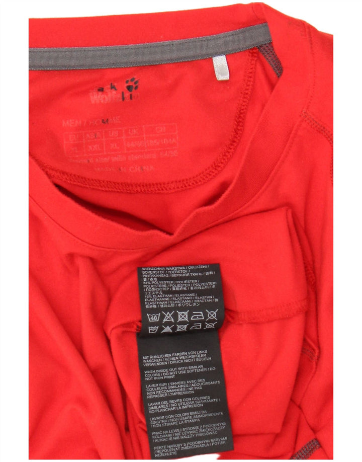 Мужской топ Jack Wolfskin с длинным рукавом UK 44/46 XL, красный полиэстер
