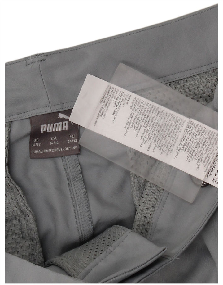 Мужские брюки-чиносы Puma W34 L32 серые из полиэстера