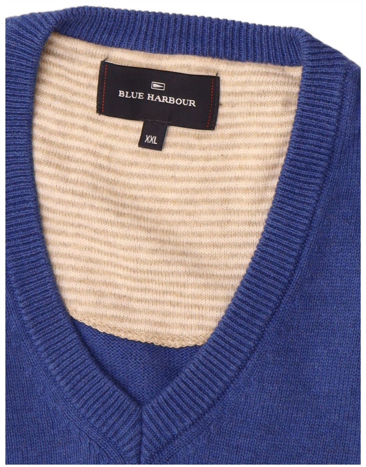 Мужская синяя майка Marks & Spencer Harbour 2XL, синяя хлопковая