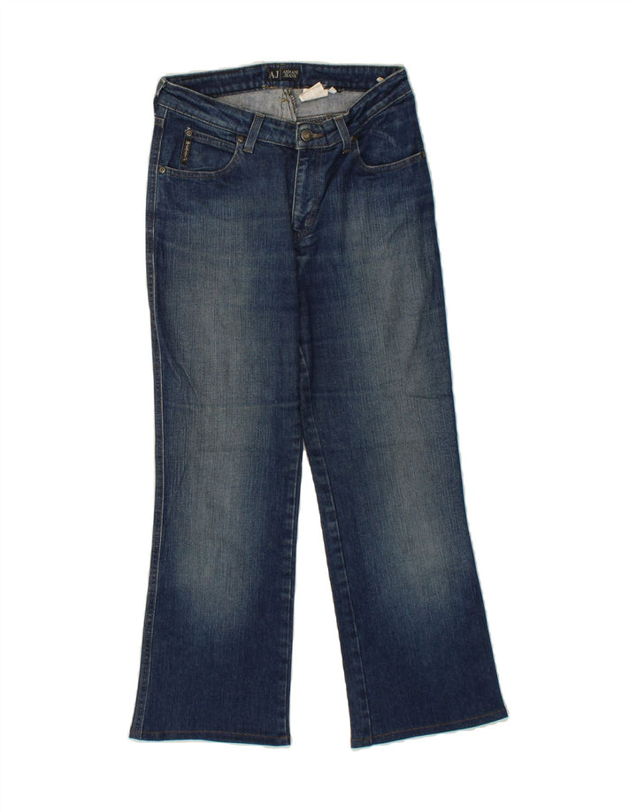 ARMANI Womens Bootcut Jeans W27 L26 Blue Cotton Vintage Armani and Second-Hand Armani from Messina Hembry 