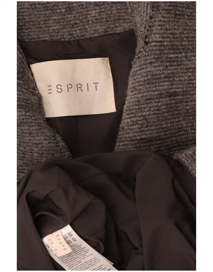 Женское пальто Esprit UK 12 средний серый шерстяной