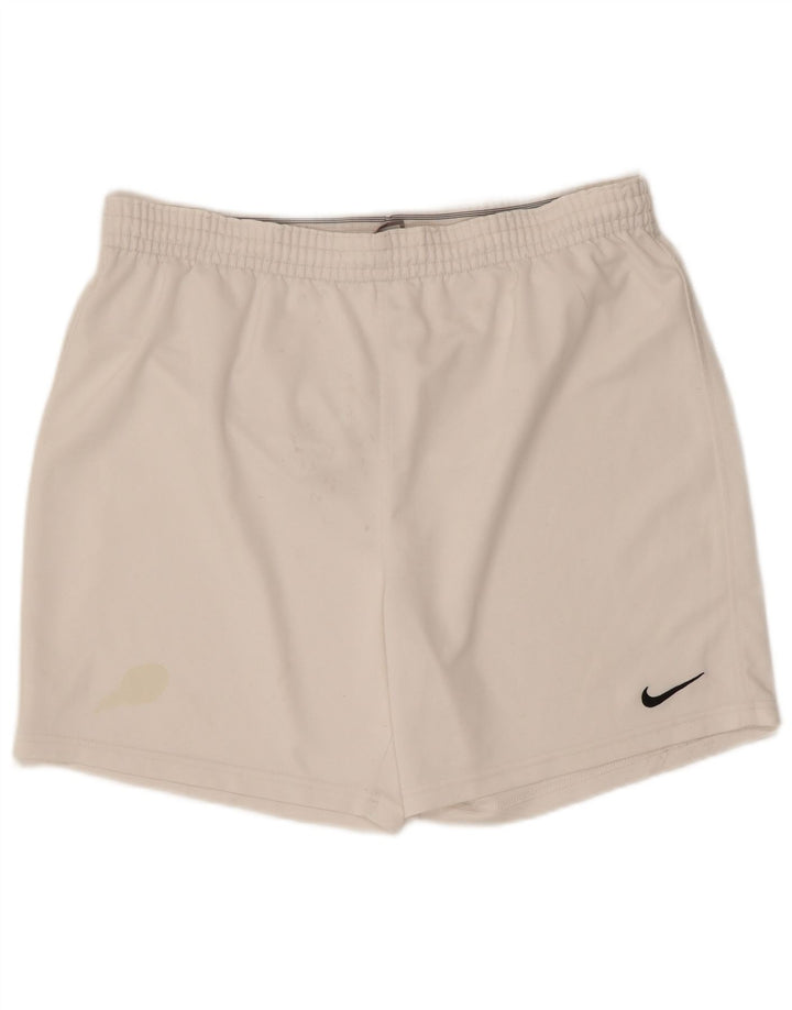 Мужские спортивные шорты Nike UK 34/36, большие белые, полиэстер