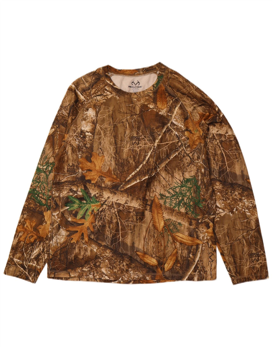 Мужской топ REALTREE с длинным рукавом, Великобритания, 42/44, большой коричневый камуфляжный полиэстер