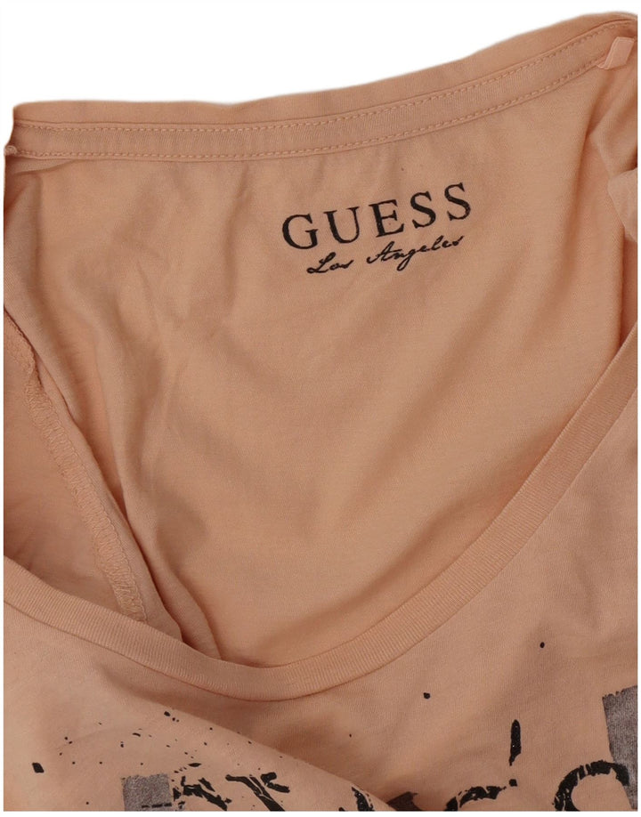Guess Женская футболка с рисунком Top UK 12 Средний розовый