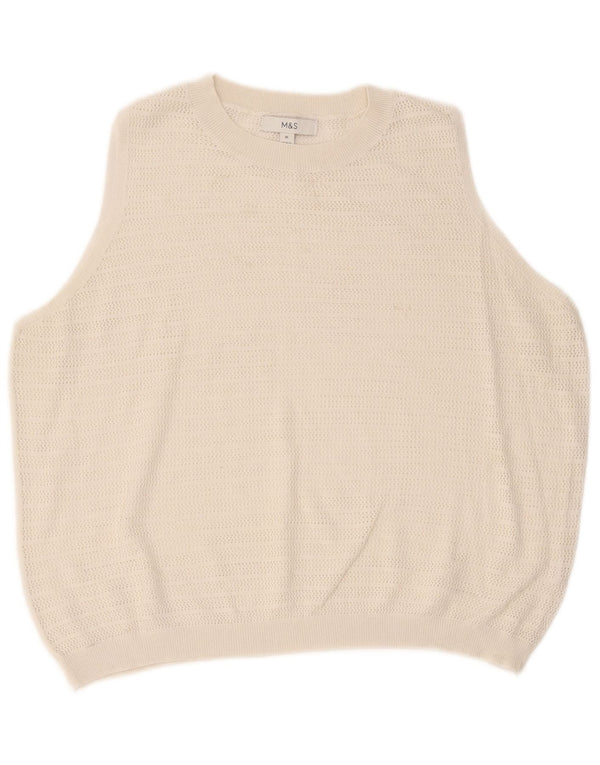 Женская майка безрукавка Marks & Spencer UK 18 XL в белую полоску