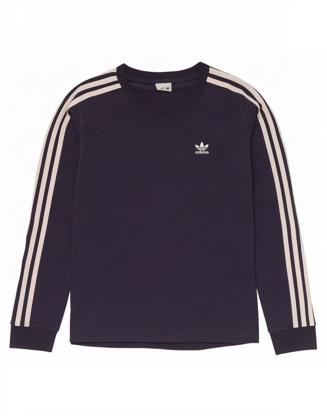 Женский топ Adidas с длинным рукавом UK 10, маленький темно-синий, хлопок