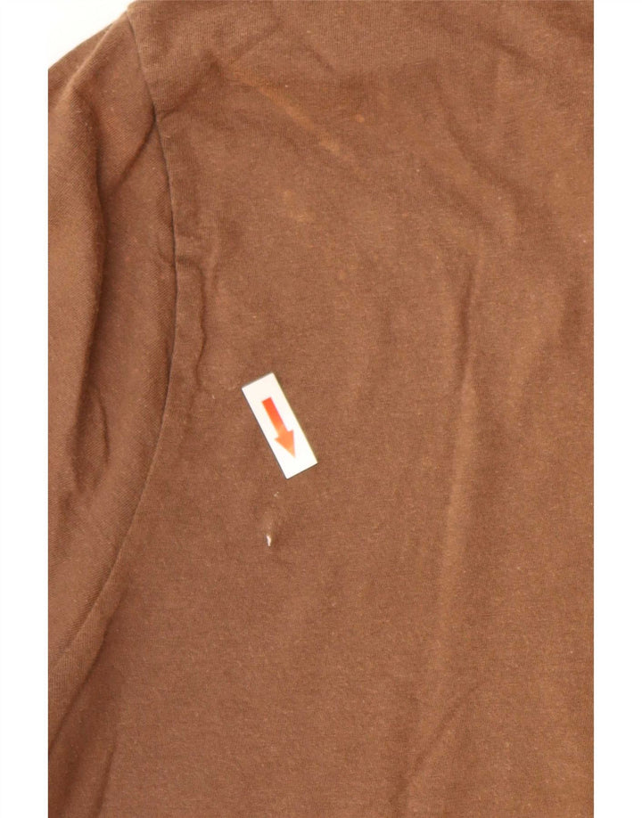 Мужская футболка с рисунком Levi's, хлопковый топ среднего коричневого цвета