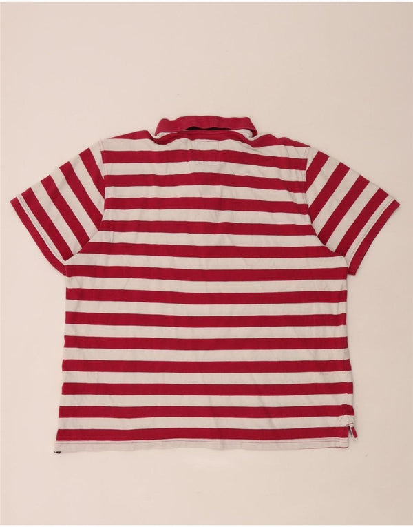 Crew Clothing Мужская рубашка поло 2XL бордовый полосатый хлопок