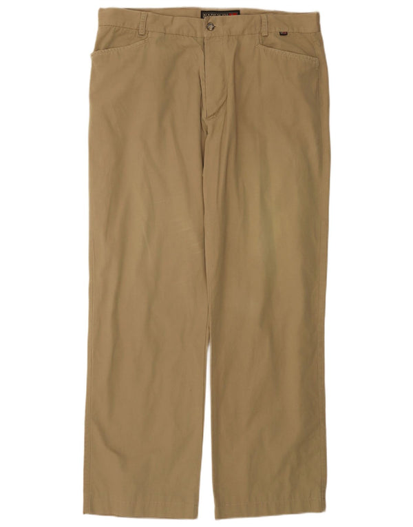 NAPAPIJRI Мужские прямые повседневные брюки IT 52 XL W36 L30 Бежевые хлопковые