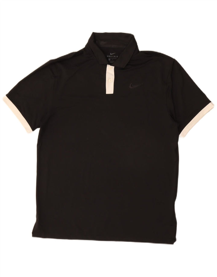 Мужская рубашка-поло NIKE Dri Fit, средний черный полиэстер