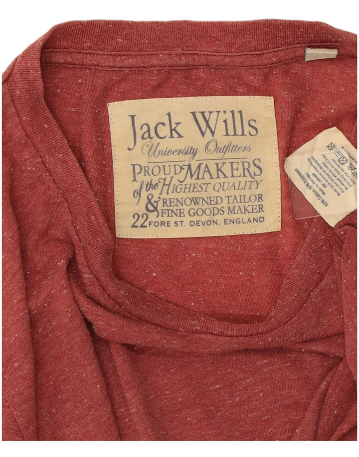 Мужская футболка Jack Wills из хлопка среднего красного цвета с крапинками