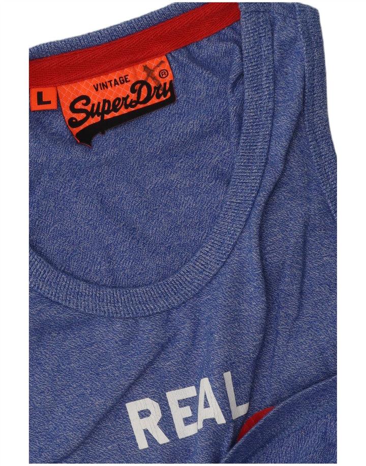 Мужской жилет с рисунком Superdry, большой синий