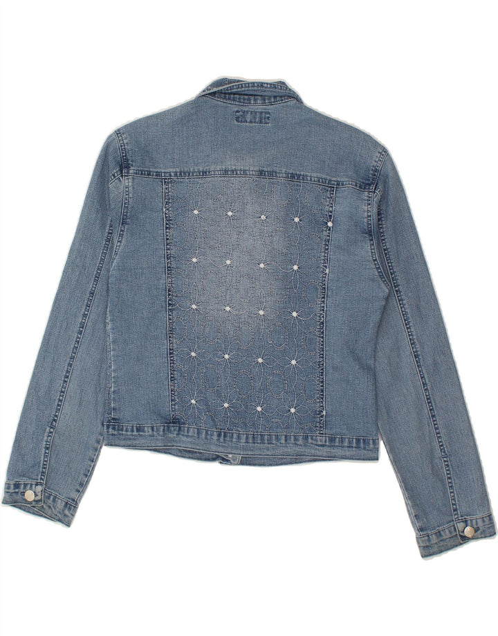 VINTAGE Womens Denim Jacket UK 10 Small Blue Vintage Vintage and Second-Hand Vintage from Messina Hembry 