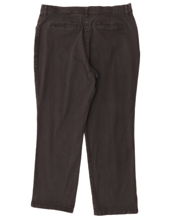 Женские прямые повседневные брюки Lee, США 16, 2XL, W34, L28, черный хлопок