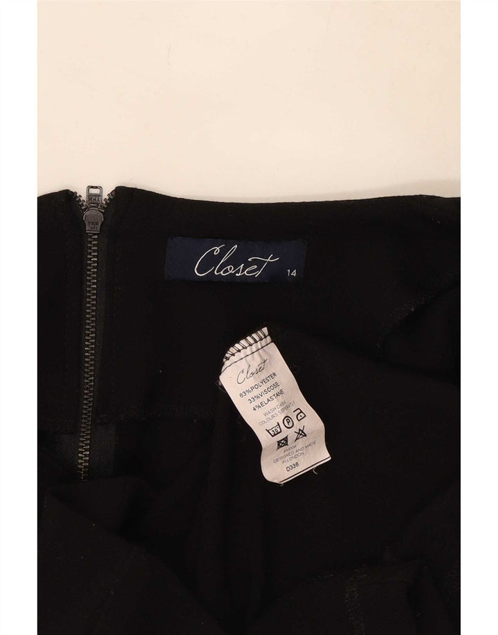 Женское платье-футляр CLOSET UK 14, средний черный полиэстер