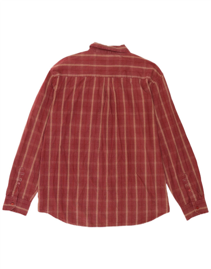 Мужская рубашка Wrangler 2XL, темно-бордовая клетка, хлопок